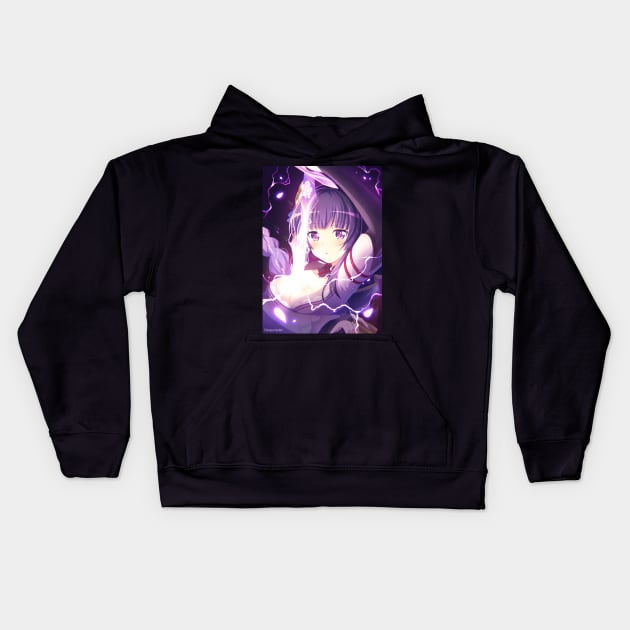 Rinko Shirokane (Raiden Shogun) Kids Hoodie by Despuntater